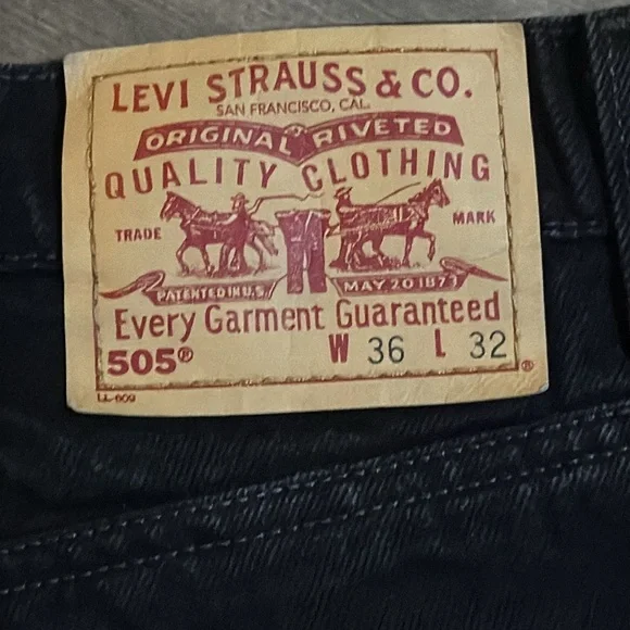 Levi’s 505 Vintage 1998 Black Wash Jeans SZ 36/32